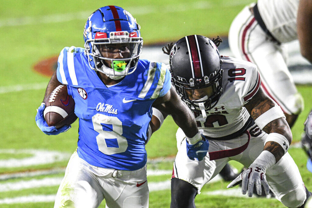 4. Elijah Moore (Jr., Ole Miss, 5-9, 178)